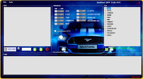Davinci 1.0.30 DPF EGR ADblue       price  14 euro